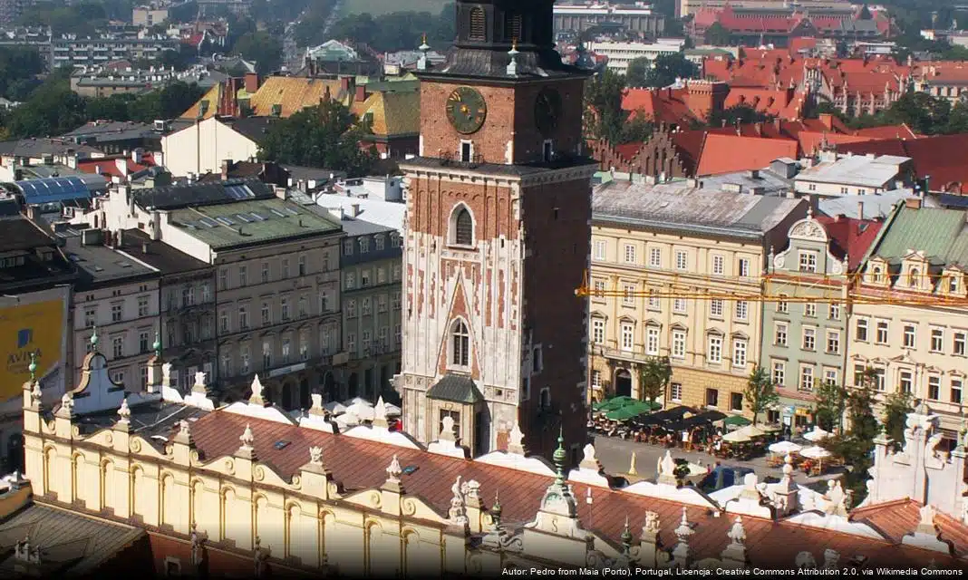 Kolizja radiowozu straży miejskiej w Krakowie